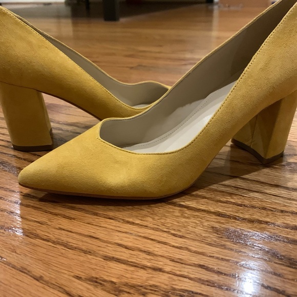 Marc Fisher Zala Block Heels in Canary Yellow - Picture 2 of 15
